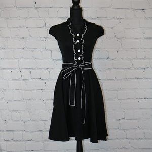 Cute Retro Black Cotton Dress